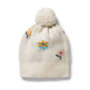 Flower Pop Organic Knitted Jacquard Hat