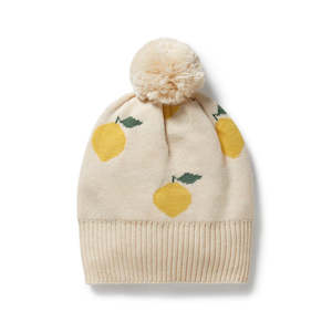 Lemony Organic Knitted Jacquard Hat
