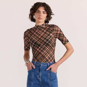 Staple The Label: Reign Mesh Top - Check