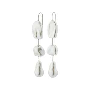 Pilgrim Jewellery: Luiza Pearl Earrings - Silver Plated