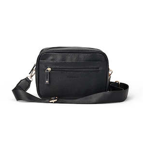 Mum To Be: Harper Cross Body Bag - Black Pebble