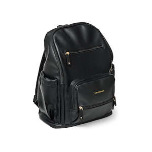 Nappy Bag Change Mats: Chloe Backpack - Black Pebble