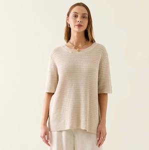 Sylvie Knit Tshirt - Canvas