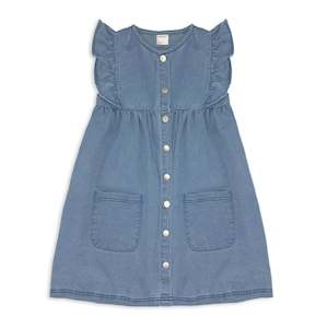 Denim Frill Dress