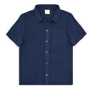Linen Shirt - Navy