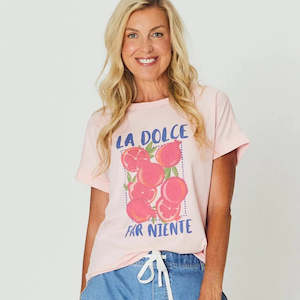 Lana Vintage Tee Pink Pomegrante