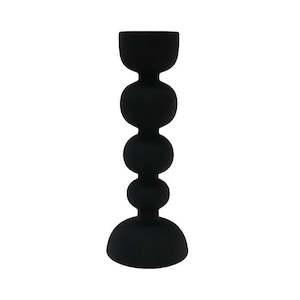 Le Forge: Textured Candle Stick 23cm - Textured Black