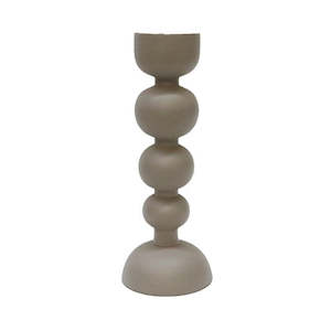 Textured Candle Stick 23cm - Textured Off White