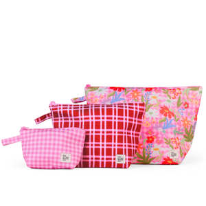 Toilet Bags: Flowerburst Handy Pouch Trio
