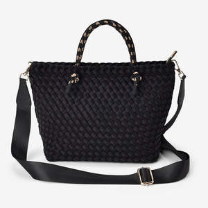 Tote Bags: Michigan Tote - Black Neo Plait