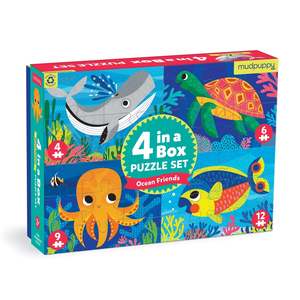 4-in-a-box Puzzle Sets - Ocean Friends