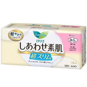 Products: Laurier F Happy Skin Ultra- Slim For Normal Day With Wings 20.5cm 24pcs