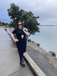 Dress: The Cottage Collection | Black - Jasmine Knit Dress