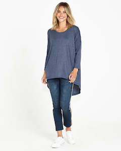 Tunic 1: Betty Basics | Navy Marle - Celeste Tunic Tee