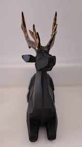 Antler: The Cottage Collection | Black Geo Stag with Gold Antlers