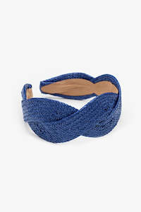 Antler: Antler | Blue Scalloped Twist Headband