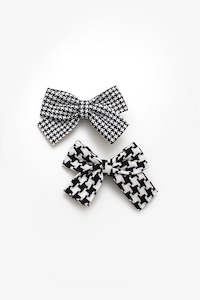 Antler | Black Herringbone Clip Set