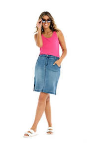 Skirts: Betty Basics | Azure Georgia Skirt Curve