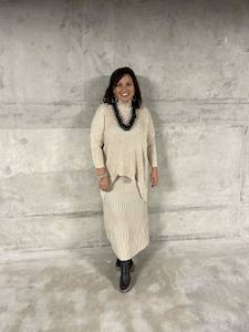 Skirts: The Cottage Collection | Sand Tilly Knit Skirt