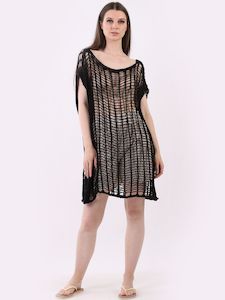 The Cottage Collection | Black Karlee Knitted Cover Up