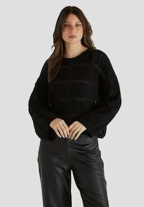 Sass | Marcello Crochet Top - Black