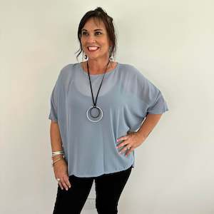 Summer Tops: The Cottage Collection | Baby Blue Jane Sheer Top