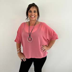 Summer Tops: The Cottage Collection | Rose Pink Jane Sheer Top