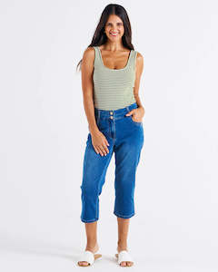 Betty Basics | True Blue - Alessi Crop Jeans