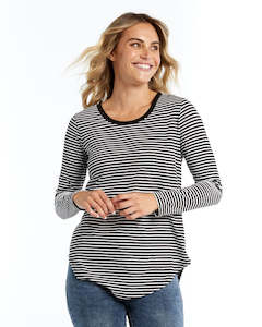 Basics: Betty Basics | Black Stripe Megan Long Sleeve