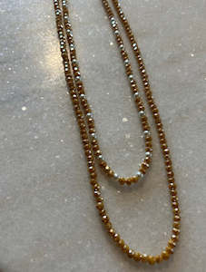 Necklaces: The Cottage Collection | Gold Crystal and Pearl