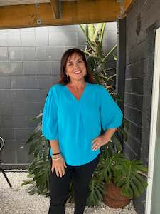 The Cottage Collection | Orchid Top - Turquoise