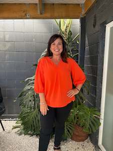 The Cottage Collection | Orchid Top - Orange