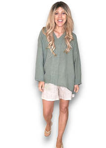 Helga May: Helga May | Forest Coastal Fray Tunic