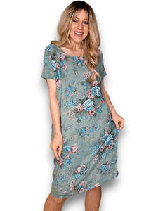 All Dresses: Helga May | Twirl Rose Jungle Dress - Sage