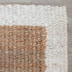 Jute: Woven-Border Jute Mats - Natural/Cream