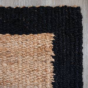Woven-Border Jute Mats - Natural/Black