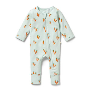 Easter Edit: Cute Carrots - Organic Zipsuit With Feet