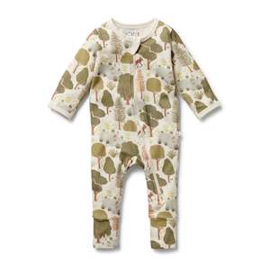 Baby Accessories: Wilson & Frenchy - Organic Zipsuit with Feet - Little Trees