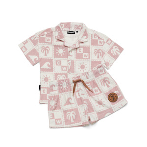 Childrens Clothing Sale: Crywolf - Resort Set - Blush Check