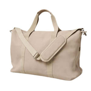 Canvas Weekender Bag - Beige