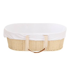 Nestling Moses Basket With Mattress - Natural