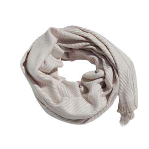 Hats: Herringbone Scarf Cream