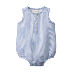 Nature Baby - Cedar Suit Linen - Blue Stripe
