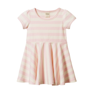 Nature Baby: Nature Baby - Seaside Dress - Cotton Candy Stripe