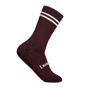 Lamington Merino Mens Socks - Maroon