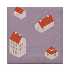 Broste Paper Napkin Bo Lavender Grey