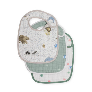 Muslin Classic Bib 3 Pack - Party Animals