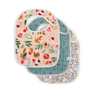 Muslin Classic Bib 3 Pack - Vintage Floral