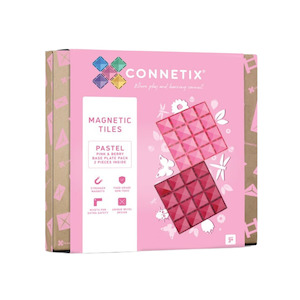 Connetix Tiles: Connetix Tiles- Base Plate 2 Pc - Pink & Berry