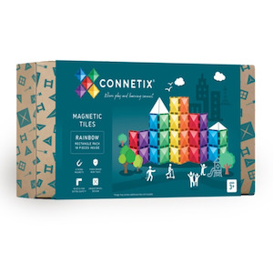 Connetix Tiles - Rainbow Rectangle Pack 18pc